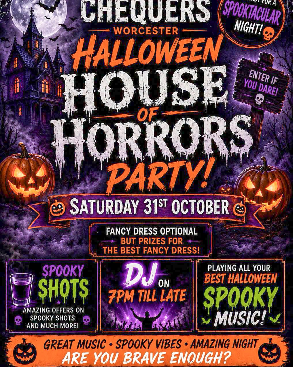 Halloween House of Horrors Party — The Chequers